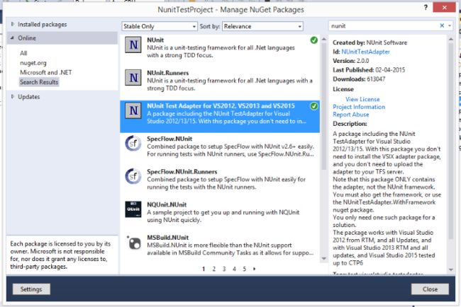 Manage Nuget package
